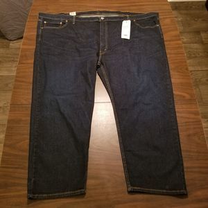 Levi's 502 Jeans Men's 58x30 Taper Stretch Regular Fit Big & Tall Dark Blue